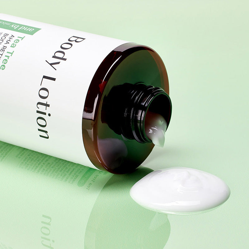 and by mixsoon Tea Tree AHA Retinol Body Lotion