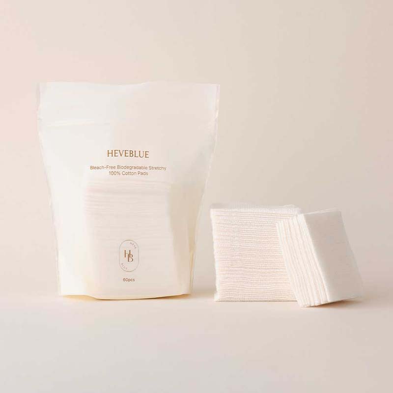 Bleach-Free Biodegradable Stretchy 100% Cotton Pads
